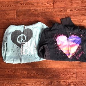Lot of 2 Billabong zipper hoodies